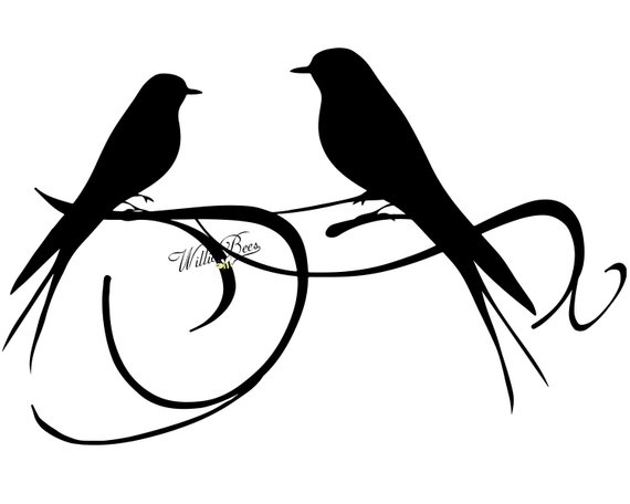 570x456 Love Bird Svg Bird Clipart Love Bird Silhouette Love Birds