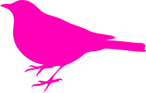 298x189 Pink Bird Silhouette 4 Clip Art