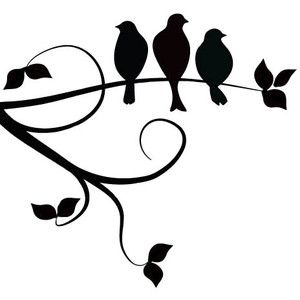 300x300 Three Birds On A Branch. I Love The Simplicity Of This Design, But