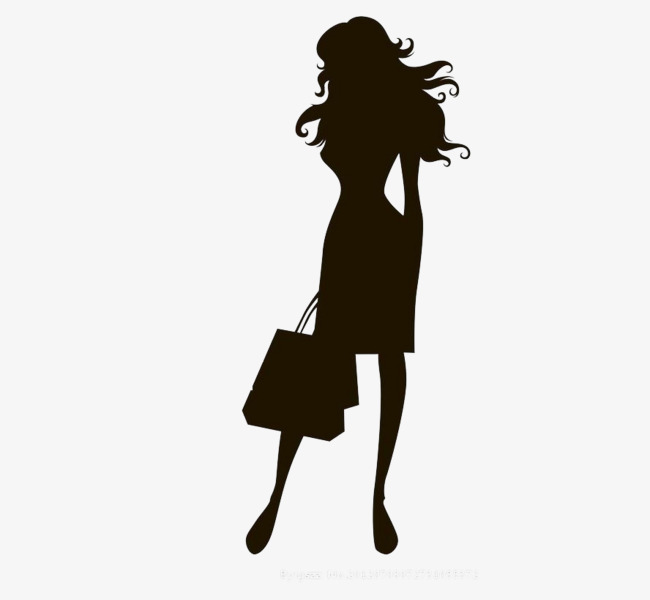 650x600 Black Silhouette Of A Woman, Black, Woman, Decoration Png Image