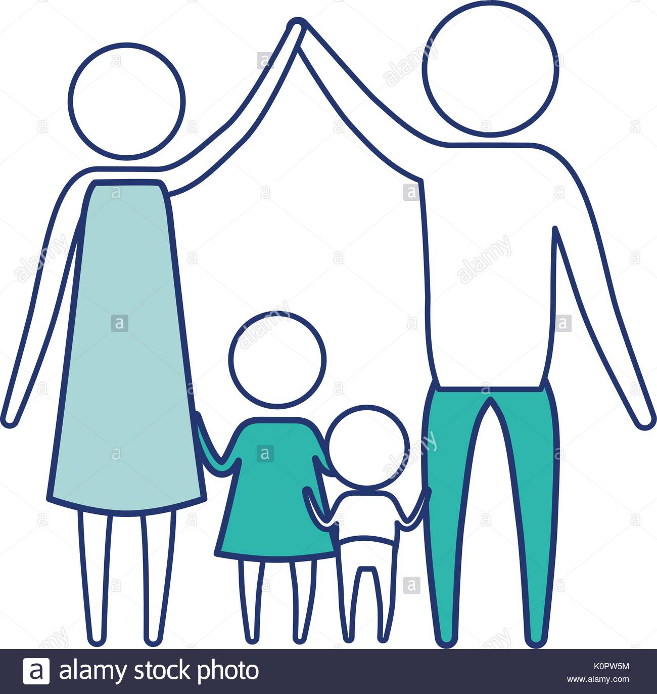 1300x1372 Color Blue Silhouette Of Sections Pictogram Couple Parents Holding