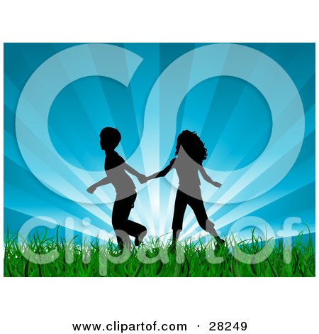 450x470 Clipart Silhouetted Walking Family Holding Hands By A Waterfront