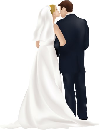 340x442 Bride And Groom Clipart Image Silhouette Of A Bride And Groom