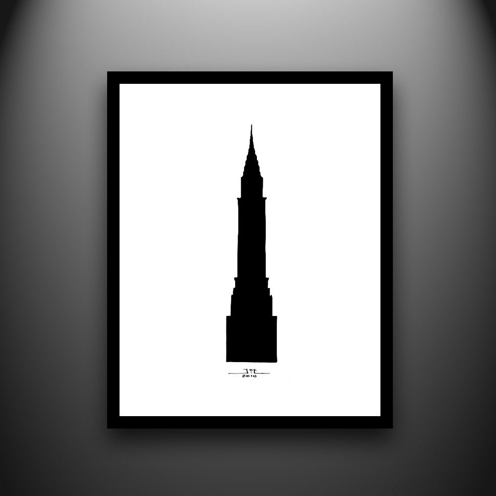1000x1000 Chrysler building silhouette 5