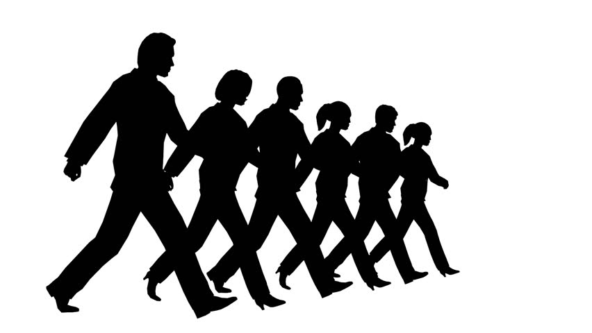 852x480 Row People Silhouette Stock Footage Video 344587 Shutterstock