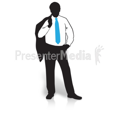 400x400 Silhouette Of A Man In Suit And Tie