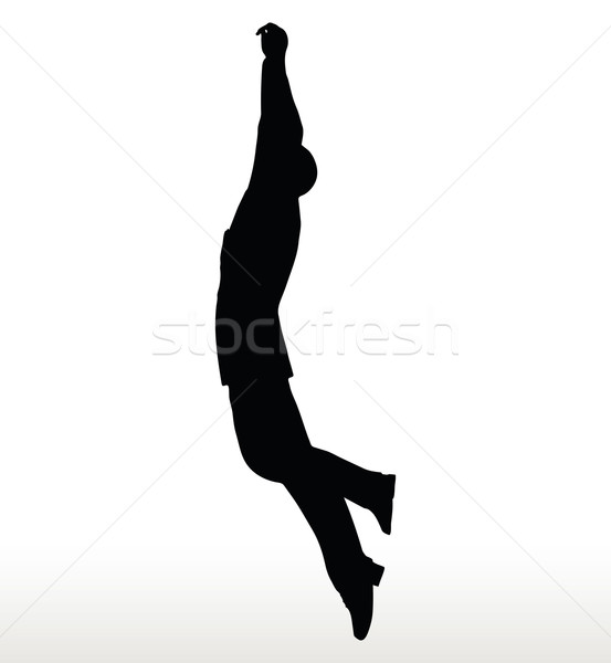 553x600 Silhouette Of Businessman Hanging Vector Illustration Benguhan