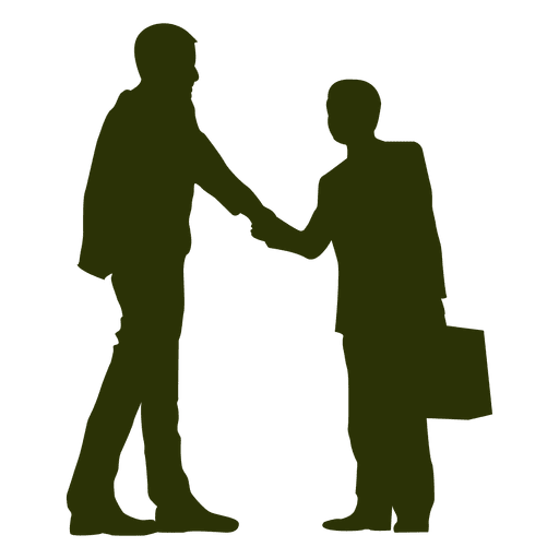 512x512 Businessman Shaking Hand Silhouette 6