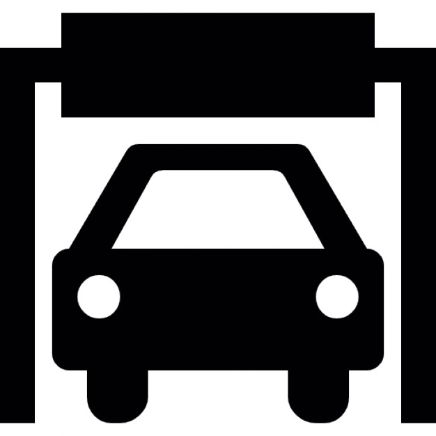 626x626 Silhouette Of A Car In A Garage Icons Free Download
