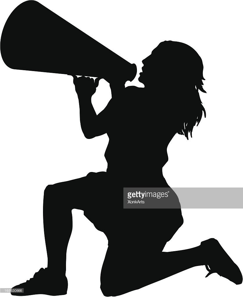836x1024 Cheerleader Bullhorn Clipart