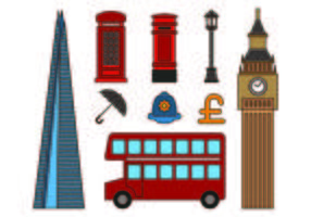 286x200 London Skyline Free Vector Art