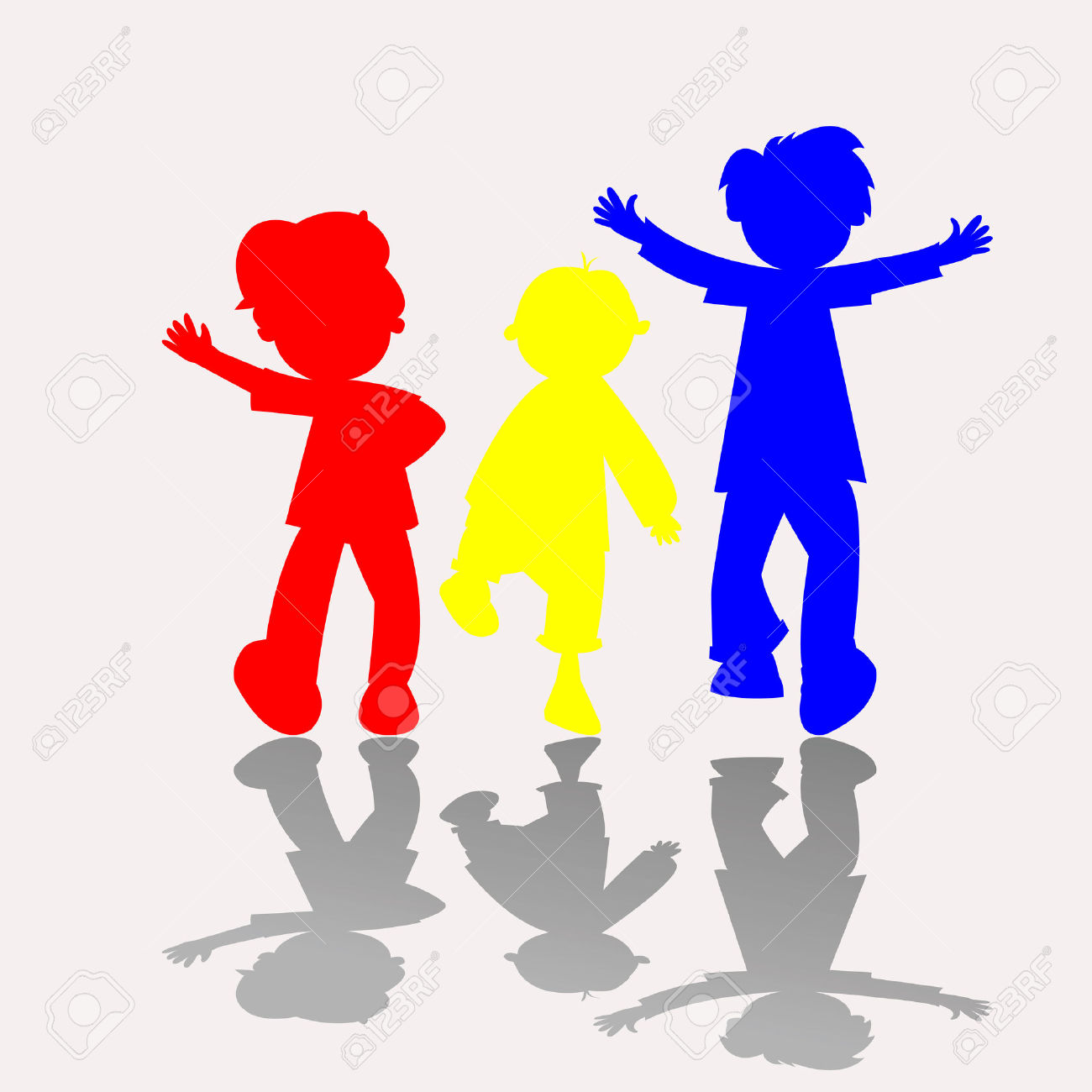 1300x1300 Children Holding Hands Silhouette Color Clipart Collection