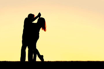 360x240 Silhouette Of Happy Young Couple Hugging Outside