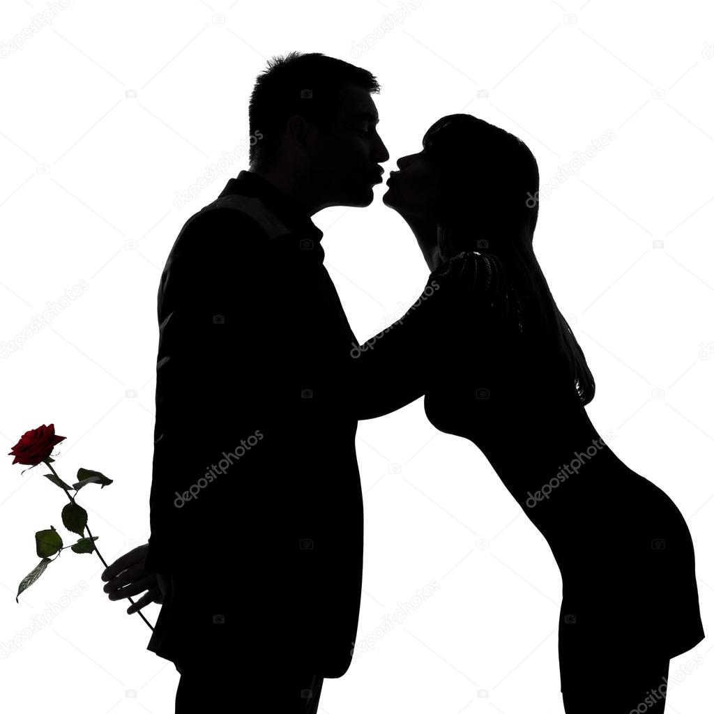 1024x1024 Man And Woman Kissing Silhouette