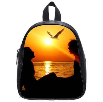 355x351 Buy Romantic Love Couple Sunset Beach Wallpaper Backpack Kids