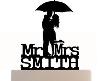 340x270 Custom Wedding Cake Topper Personalized Silhouette