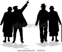 236x198 Old Couple Walking Away Silhouette Of An Old Couple Keeping
