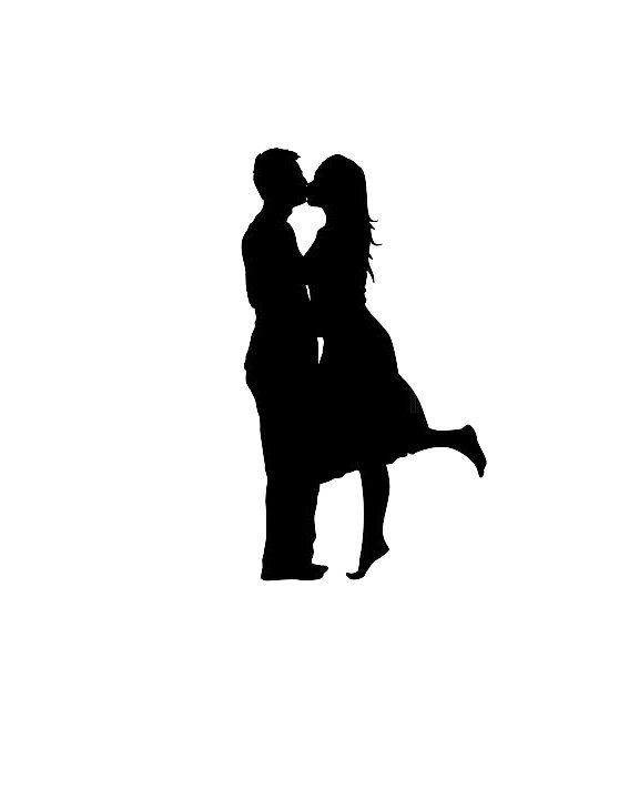 576x720 Custom Couple Silhouette Portrait Cricut Couple