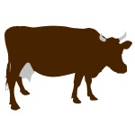 150x150 Funny Cow On Green Meadow Royalty Free Vector Clip Art Image
