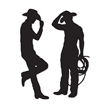 355x355 Beistle 54225 Cowboy Silhouettes, 35 Inch And 37 Inch