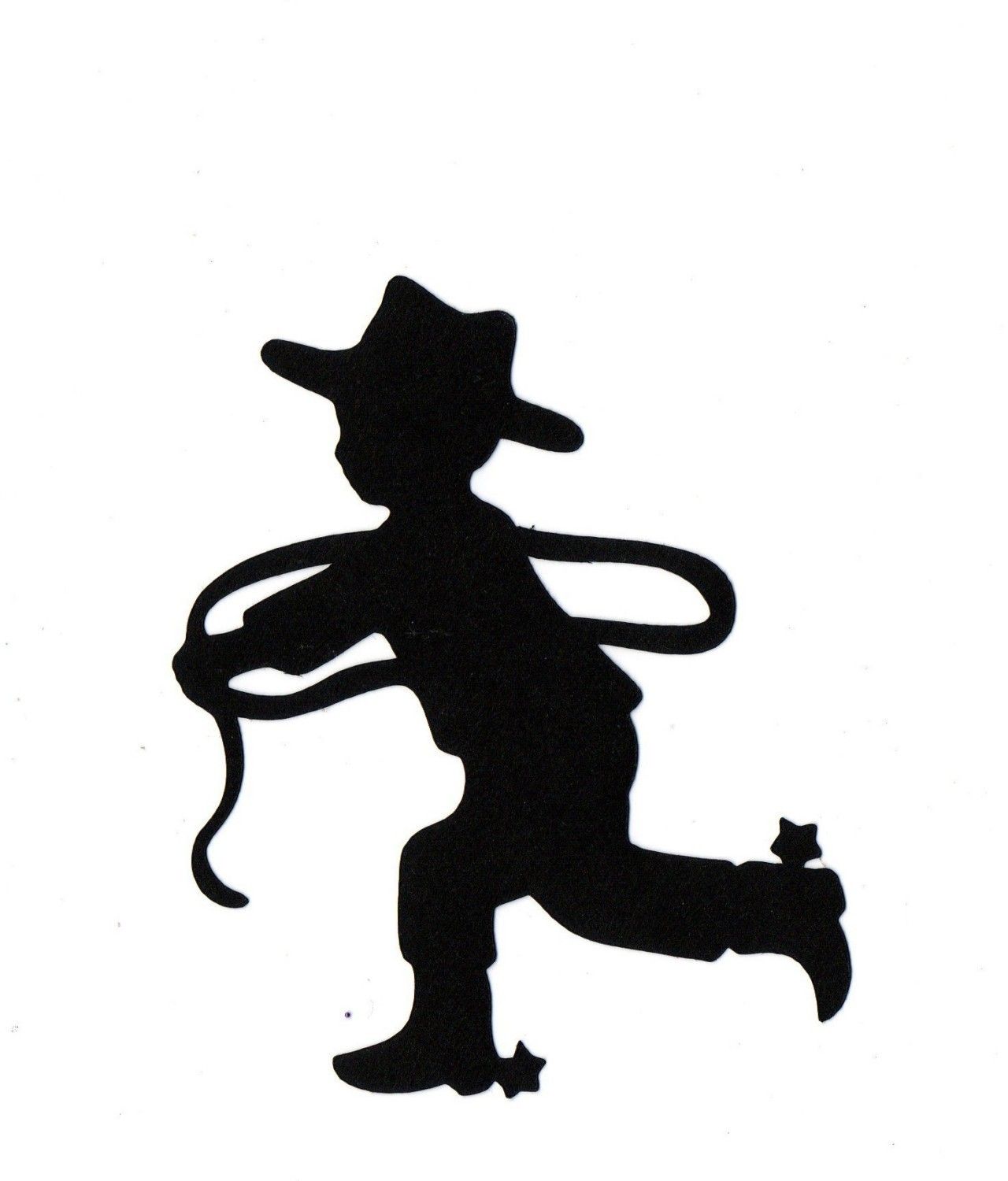 1280x1500 Little Cowboy Child Silhouette Die Cut For Scrap Booking Or Card