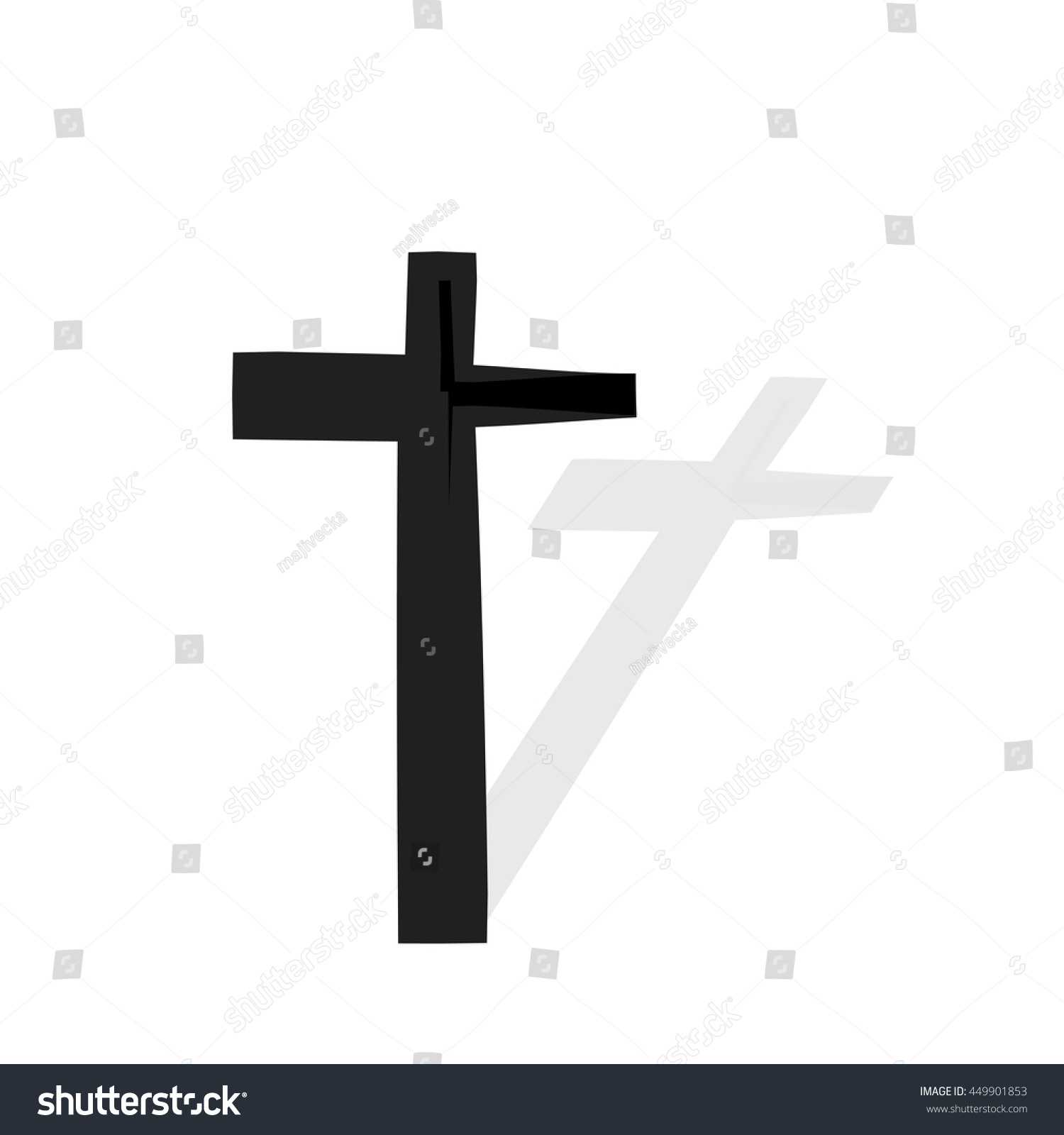 1500x1600 Wallpaper Hd Of Vector Silhouette Cross On White Background Stock