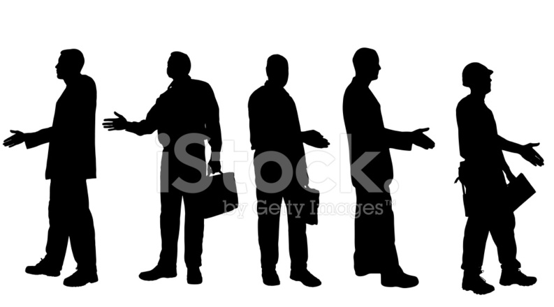 793x440 Vector Silhouettes Of Different Stock Vector