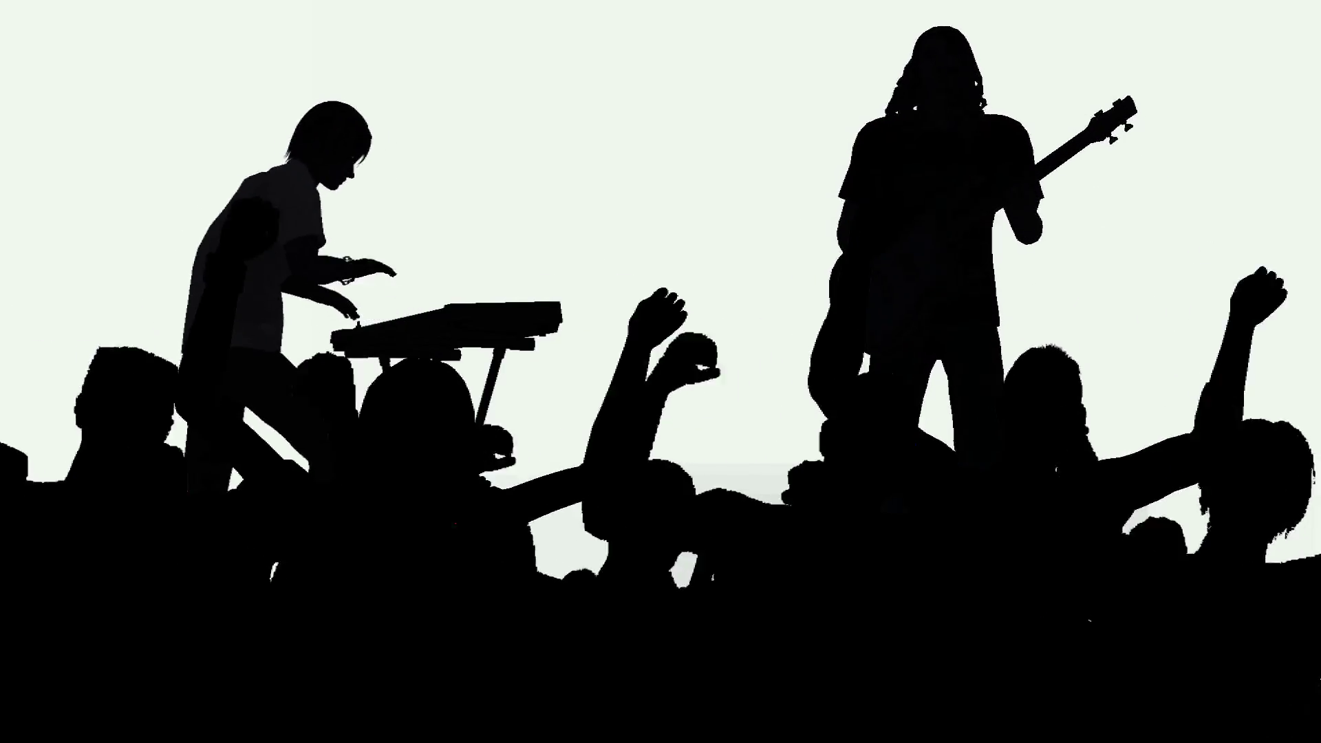 1920x1080 Band Playing To Cheering Crowd In Silhouette Motion Background