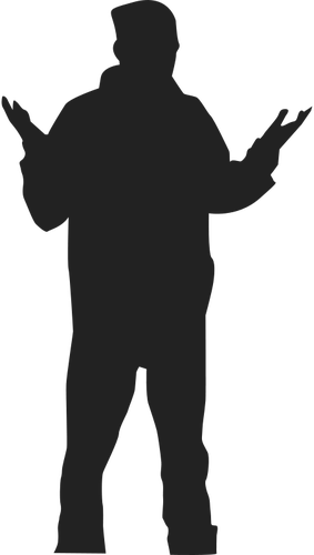 283x500 Grayscale Silhouette Of Dancer Vector Graphics Public Domain Vectors