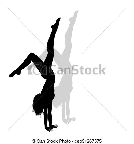 438x470 Silhouette Of Dancer On White Background Vectors Illustration