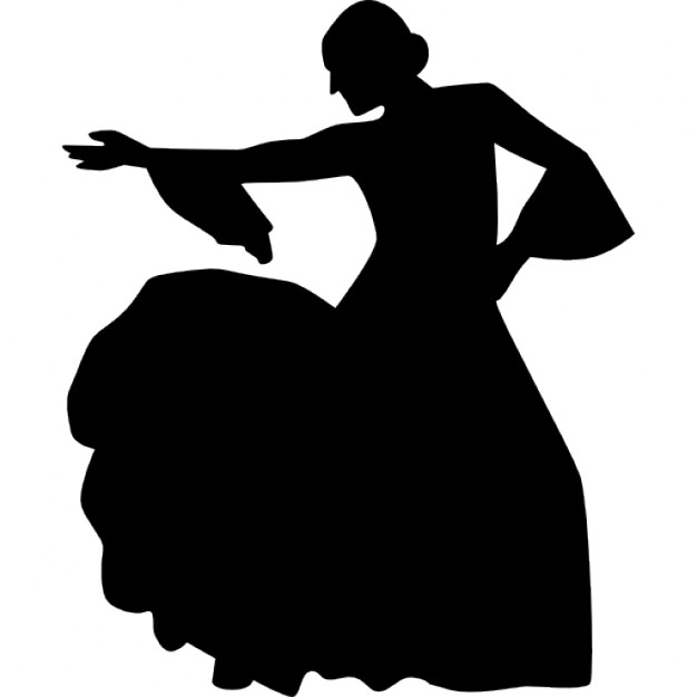 626x626 Dancing Woman Silhouette Icons Free Download