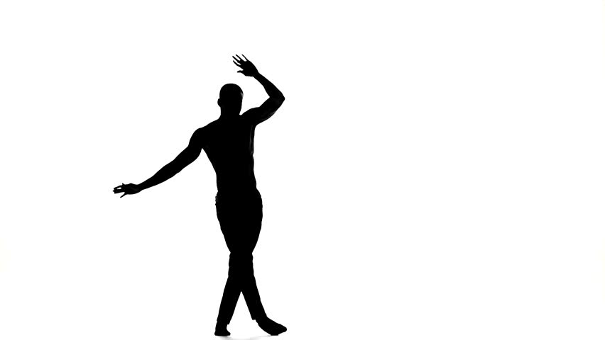 852x480 Handsome Afro American Man Dancer Dancing Latina Dance On White