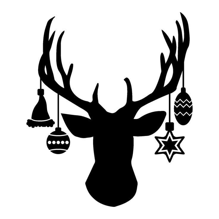 736x736 Deer Head Silhouette Clipart