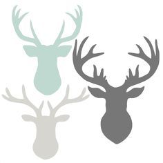 236x236 Deer Head Set Svg Scrapbook Cut File Cute Clipart Files