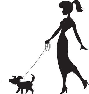 286x300 Silhouette Clipart Walking Dog Clip Art Images Walking