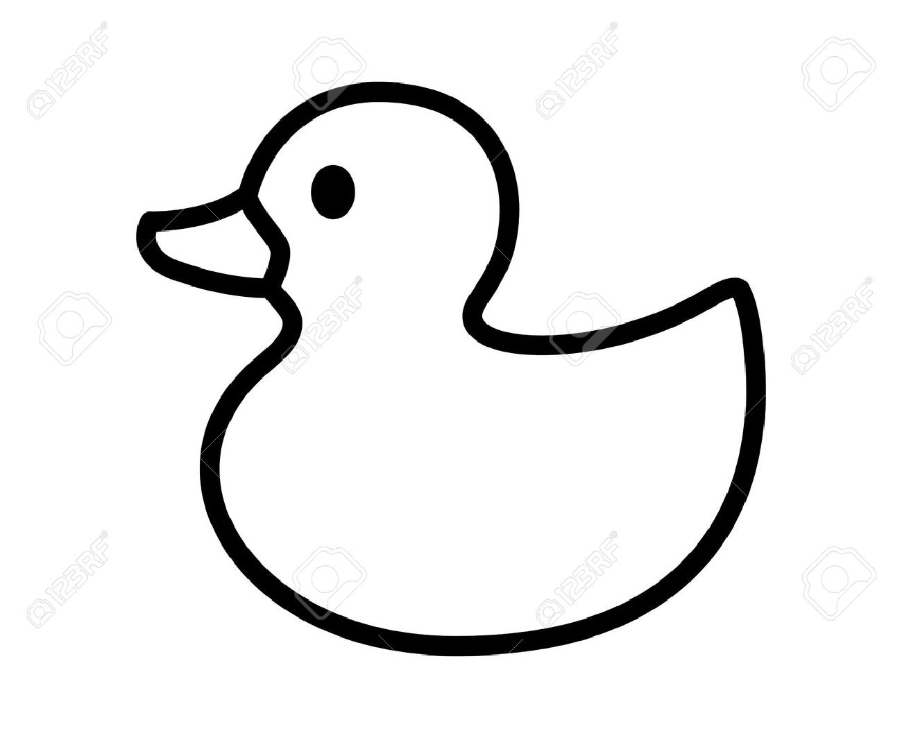 1300x1064 Rubber Duck Outline