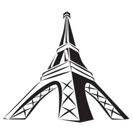 425x425 Eiffel Tower Silhouette Vector