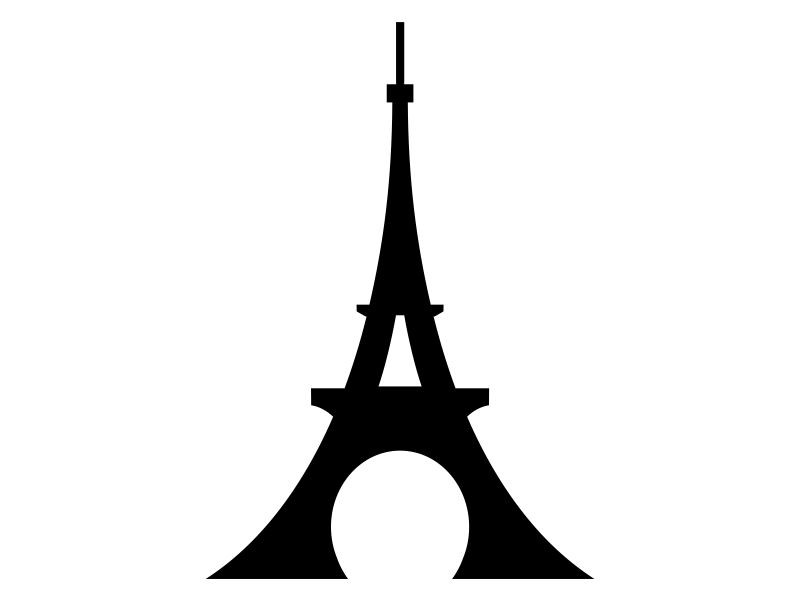 801x601 Eiffel Tower Clipart Stencil