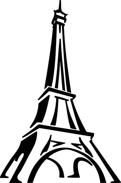395x600 Drawn Eiffel Tower Silhouette
