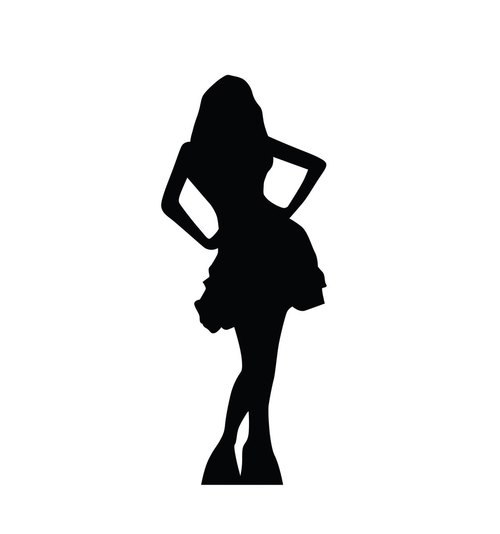 500x534 Life Size Ballerina Silhouette Cardboard Standup Cardboard Cutout