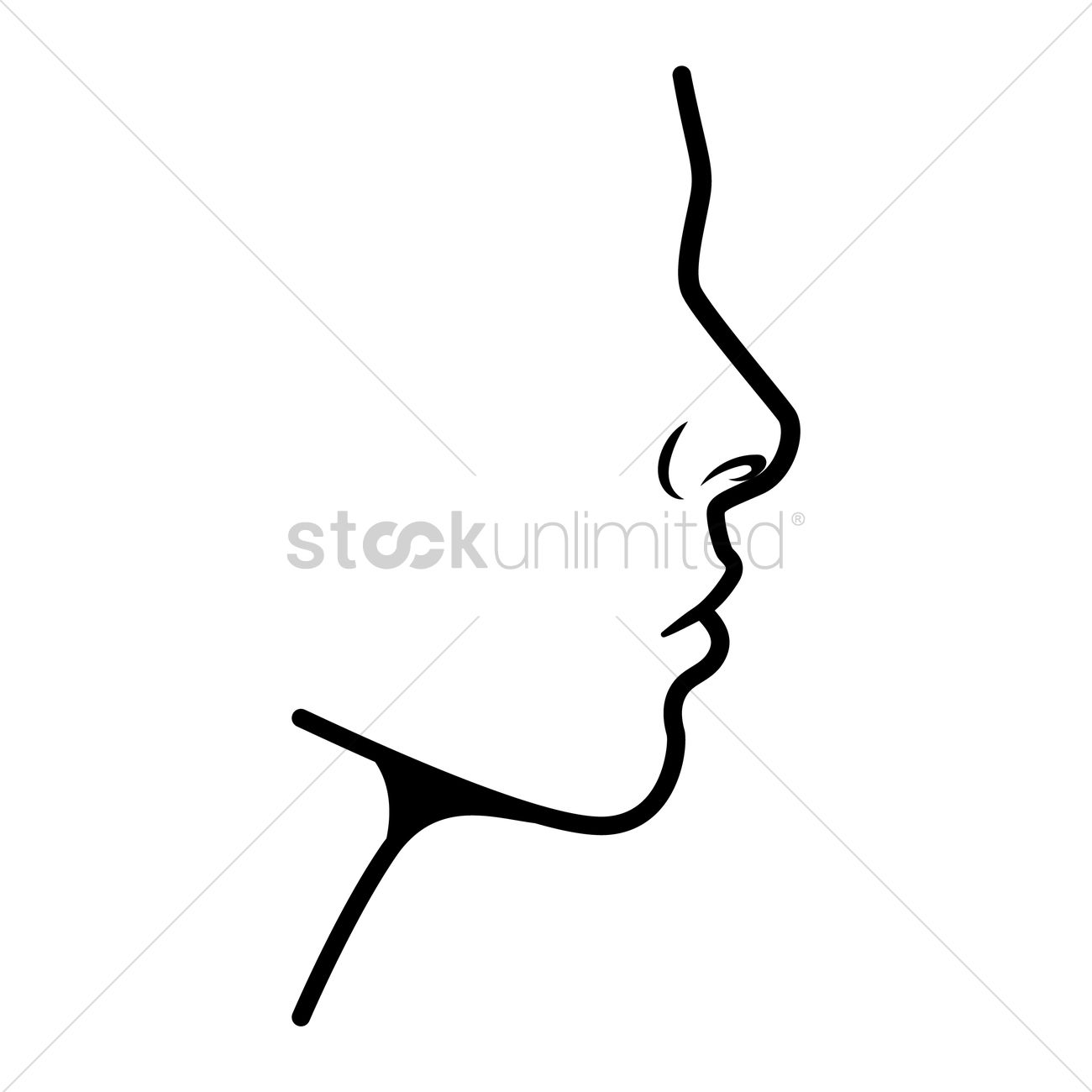 1300x1300 Side Face Vector Image