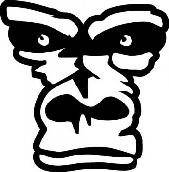 347x354 Gorilla Face Silhouette