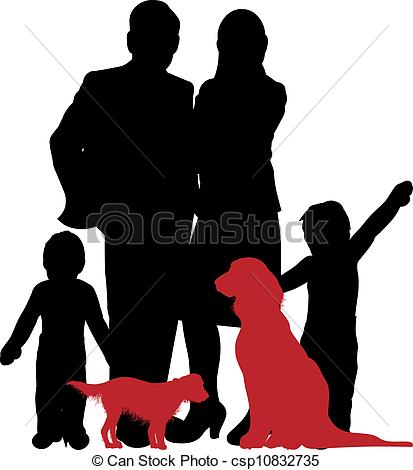 413x470 Family Silhouette A Family Silhouette Vectors
