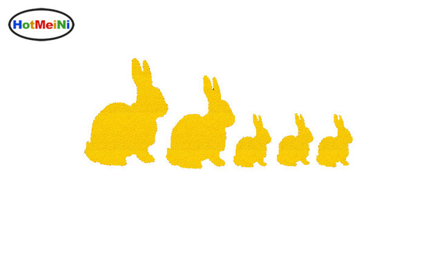 640x368 Hotmeini Endearing Little Animals Rabbit Silhouette Family Sticker