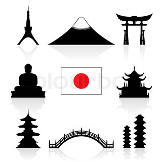 320x320 Four Famous Landmark Icon Of Thai Temple, Japan Grand Gate, France