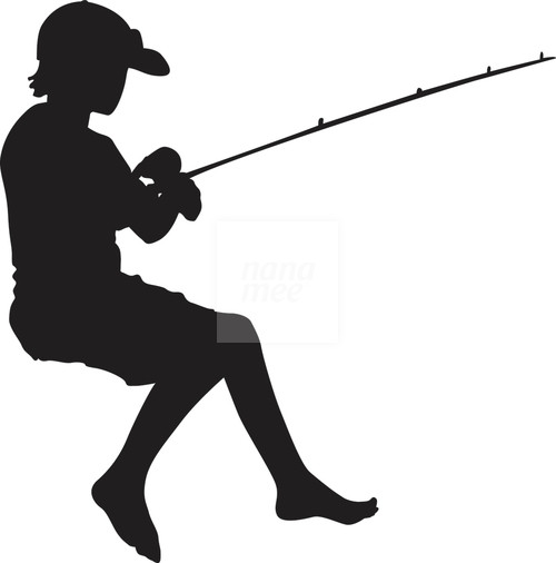 500x506 Fishing Silhouette