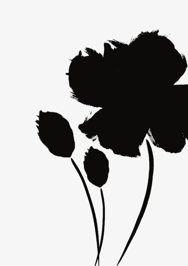 650x920 Black Silhouette Flowers Decoration, Flowers, Black, Sketch Png