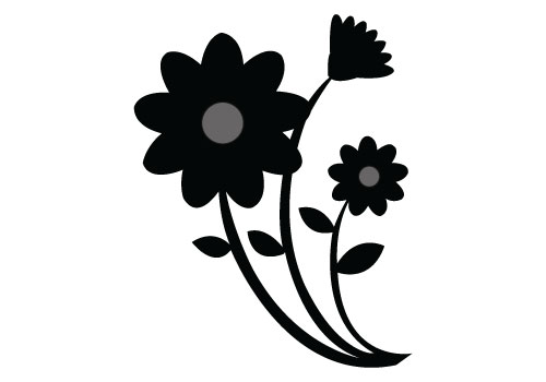 500x350 Flower Gr Vector Silhouette