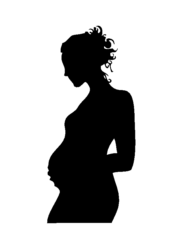 595x840 Silhouette Of Pregnant Woman Clipart