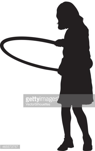 328x522 Silhouette Of Girl And Hula Hoop Premium Clipart